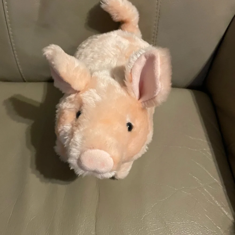Plush Pig Toy let this be your pet it oinks  - Pink